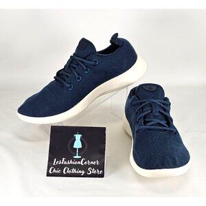 Allbirds Men’s Wool Runners in Tuke Midnight Blue White Cream Soles Size 11 301